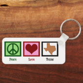 Peace Love Texas Cute Custom Texan Sleutelhanger (Voorkant)