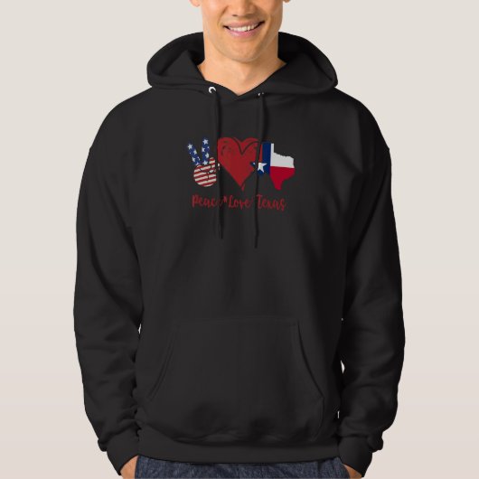Peace Love Texas Hoodie (Voorkant)