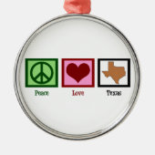 Peace Love Texas Metalen Ornament (Voorkant)