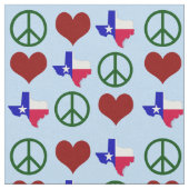 Peace Love Texas Pattern Stof (Close Up)