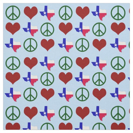 Peace Love Texas Pattern Stof (Swatch)