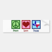 Peace Love Texas Proud Texan Bumpersticker (Voorkant)