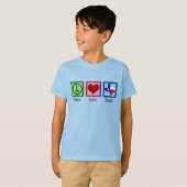 Peace Love Texas Proud Texan Kinder T-shirt (Voorkant volledig)