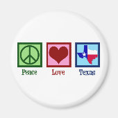 Peace Love Texas State Flag Magneet (Voorkant)