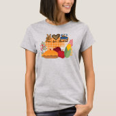 Peace Love Thankful Herfst & Thanksgiving T-shirt (Voorkant)