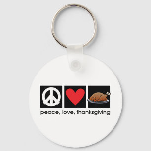 Peace, Love, Thanksgiving sleutelhanger