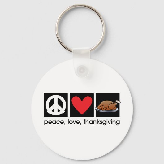 Peace, Love, Thanksgiving sleutelhanger (Voorkant)