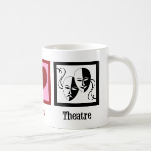 Peace Love Theater Actor Gift Koffiemok