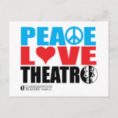 Peace Love Theater Briefkaart (Voorkant)