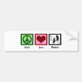 Peace Love Theater Bumpersticker (Voorkant)