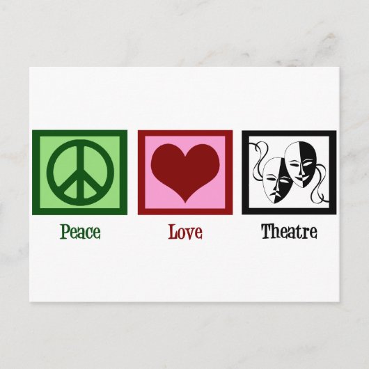 Peace Love Theater Company Briefkaart (Voorkant)