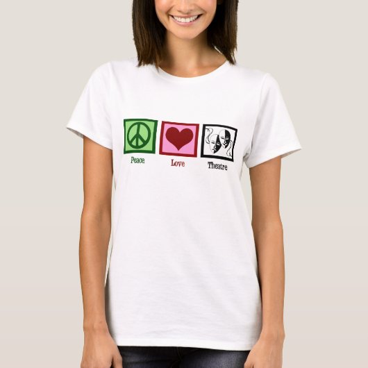 Peace Love Theater Cute Women's T-shirt (Voorkant)