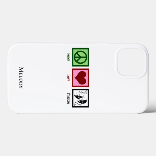 Peace Love Theater - Gepersonaliseerd Case-Mate iPhone Case (Achterkant (horizontaal))