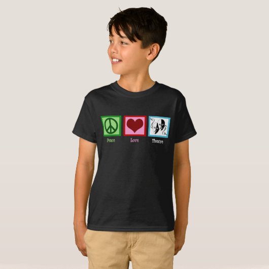 Peace Love Theater Kinder T-shirt (Voorkant volledig)