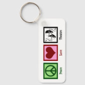 Peace Love Theater Personalized Actor Gift Sleutelhanger (Voorkant)