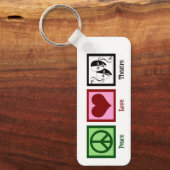 Peace Love Theater Personalized Actor Gift Sleutelhanger (Voorkant)
