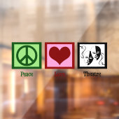 Peace Love Theatre Schattige Acteur Raamsticker (Vel 2)