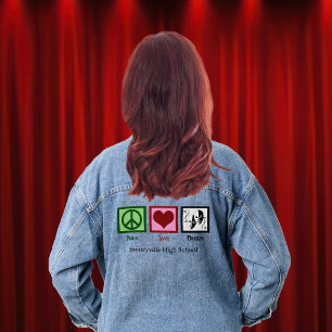 Peace Love Theatre Schattigee Custom Drama Club Denim Jacket