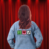 Peace Love Theatre Schattigee Custom Drama Club Denim Jacket