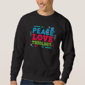 Peace - Love - Theology Premium Trui (Voorkant)