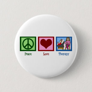 Peace Love Therapy Ronde Button 5,7 Cm