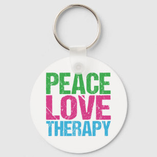 Peace Love Therapy Sleutelhanger