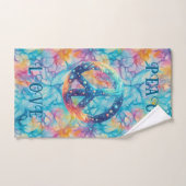 Peace Love Tie-Dye Bad Handdoek (Handdoek)