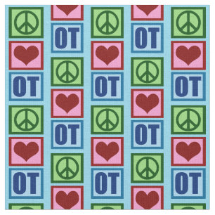 Peace Love to Cute Occupational Theraption Pattern Stof