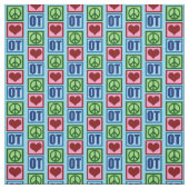 Peace Love to Cute Occupational Theraption Pattern Stof (Swatch)