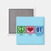 Peace Love to Occupational Therapy Magneet (Voorkant / Achterkant)