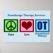 Peace Love to Occupational Therapy Poster (Voorkant)