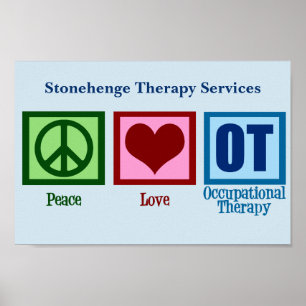 Peace Love to Occupational Therapy Poster