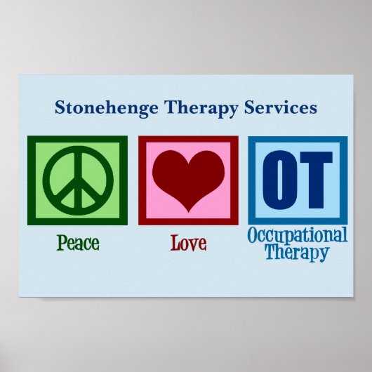 Peace Love to Occupational Therapy Poster (Voorkant)