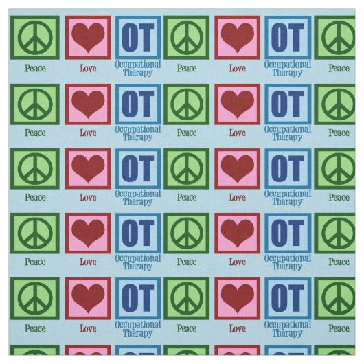 Peace Love to Occupational Therapy Stof (Swatch)