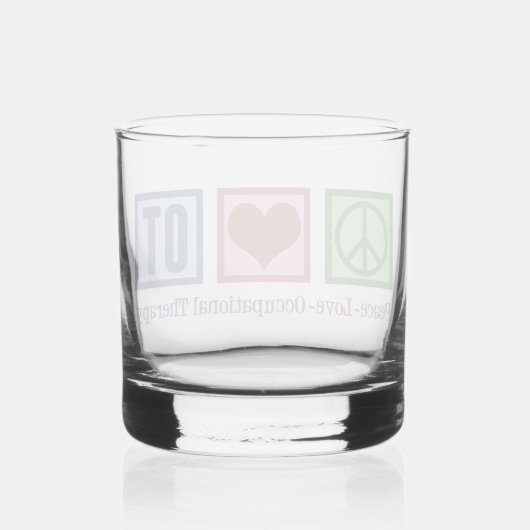 Peace Love to Occupational Therapy Whisky Glas (Achterkant)