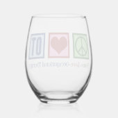 Peace Love to Occupational Therapy Wijnglas Zonder Voet (Achterkant)