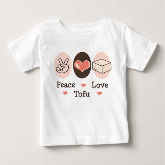 Peace Love Tofu Baby Long-hoeve T-shirt (Voorkant)