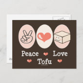 Peace Love Tofu Briefkaart (Voorkant / Achterkant)