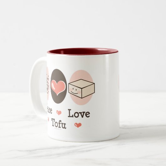 Peace Love Tofu Mok (Voorkant links)