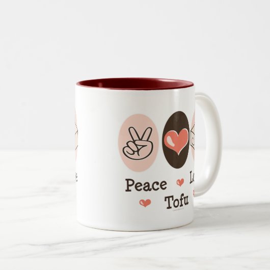 Peace Love Tofu Mok (Voorkant rechts)