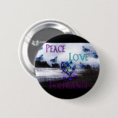 Peace Love Tolerance Ronde Button 5,7 Cm (Voorkant /achterkant)