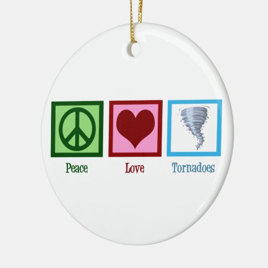 Peace Love Tornado Keramisch Ornament (Links)