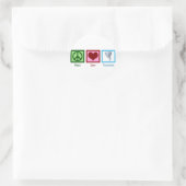 Peace Love Tornadoes Ronde Sticker (Tas)