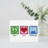 Peace Love Toxicology Cute Toxicologe Briefkaart (Staand voorkant)