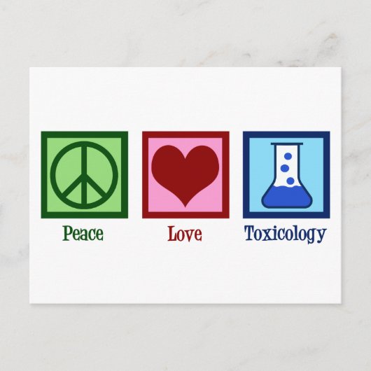 Peace Love Toxicology Cute Toxicologe Briefkaart (Voorkant)