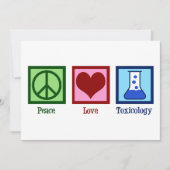 Peace Love Toxicology Cute Toxicologe Feestdagenkaart (Voorkant)