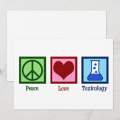 Peace Love Toxicology Cute Toxicologe Feestdagenkaart (Voorkant / Achterkant)