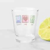 Peace Love Toxicology Cute Toxicologe Shot Glas (Achterkant)