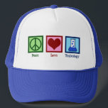 Peace Love Toxicology Cute Toxicologe Trucker Pet<br><div class="desc">Vrede houdt van toxicologie. Een cool toxicologisch pet voor een wetenschapper die in een lab werkt als een vergif- en vergiftigingsexpert. Ondersteun toxiciteitsonderzoekers met dit schattige ontwerp!</div>