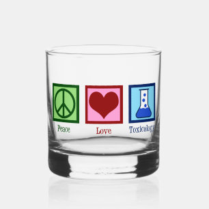 Peace Love Toxicology Cute Toxicologe Whisky Glas